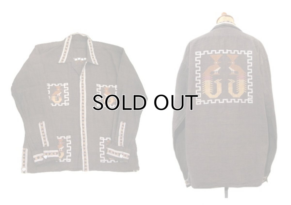 画像2: 1970's OLD Guatemara Shirts　Brown系　size L (表記不明) (2)