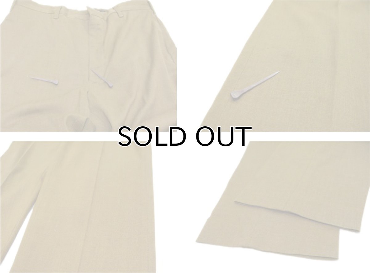 画像4: 1970's Non Tuck Tapered Trousers Mustard size 31.5 inch (表記なし) (4)