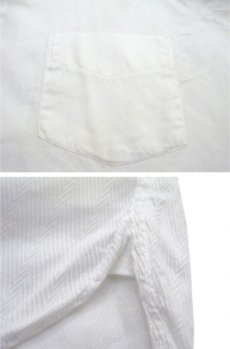 画像6: 1960's "Tedward's" L/S Cotton Tab Collar Shirts　WHITE　size M-L (表記 16) (6)