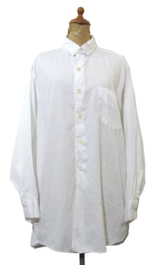 画像1: 1960's "Tedward's" L/S Cotton Tab Collar Shirts　WHITE　size M-L (表記 16) (1)