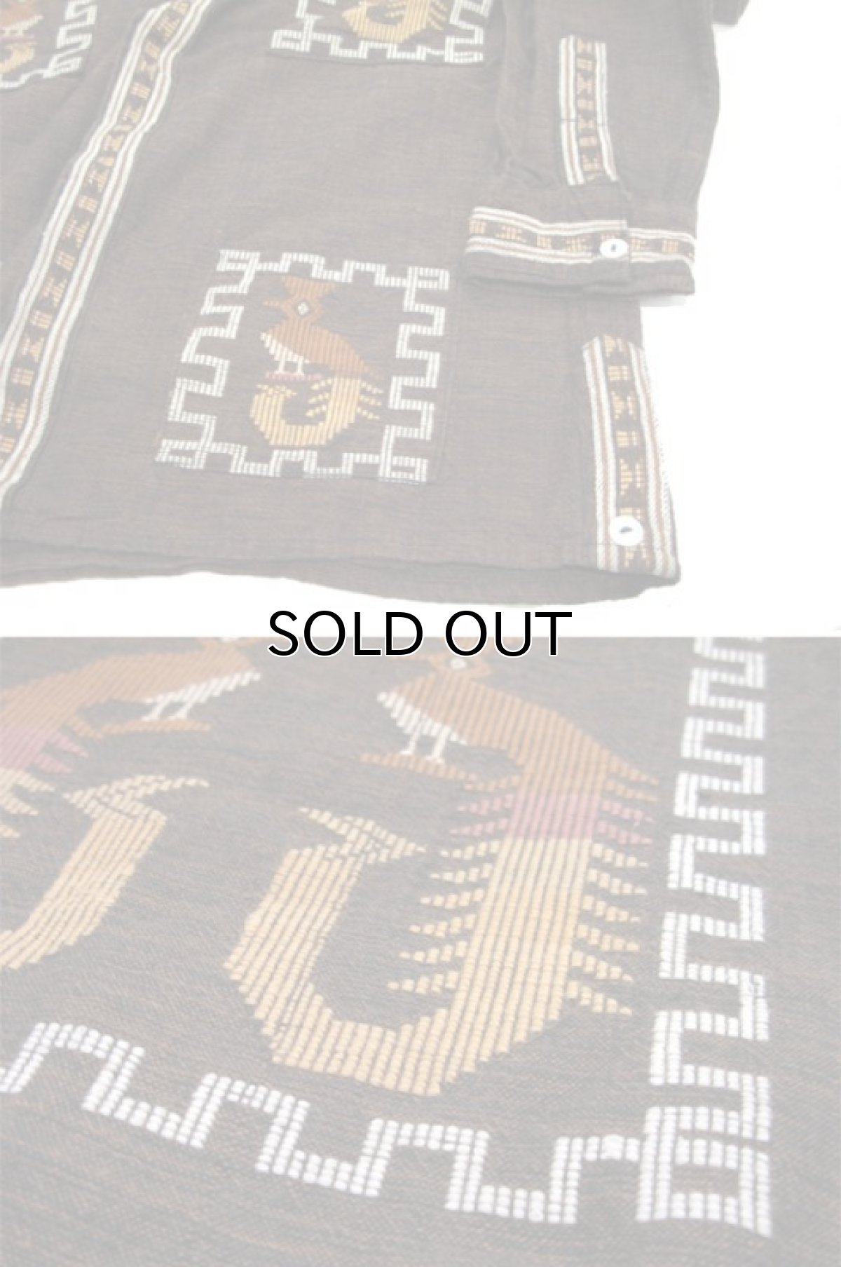 画像5: 1970's OLD Guatemara Shirts　Brown系　size L (表記不明) (5)