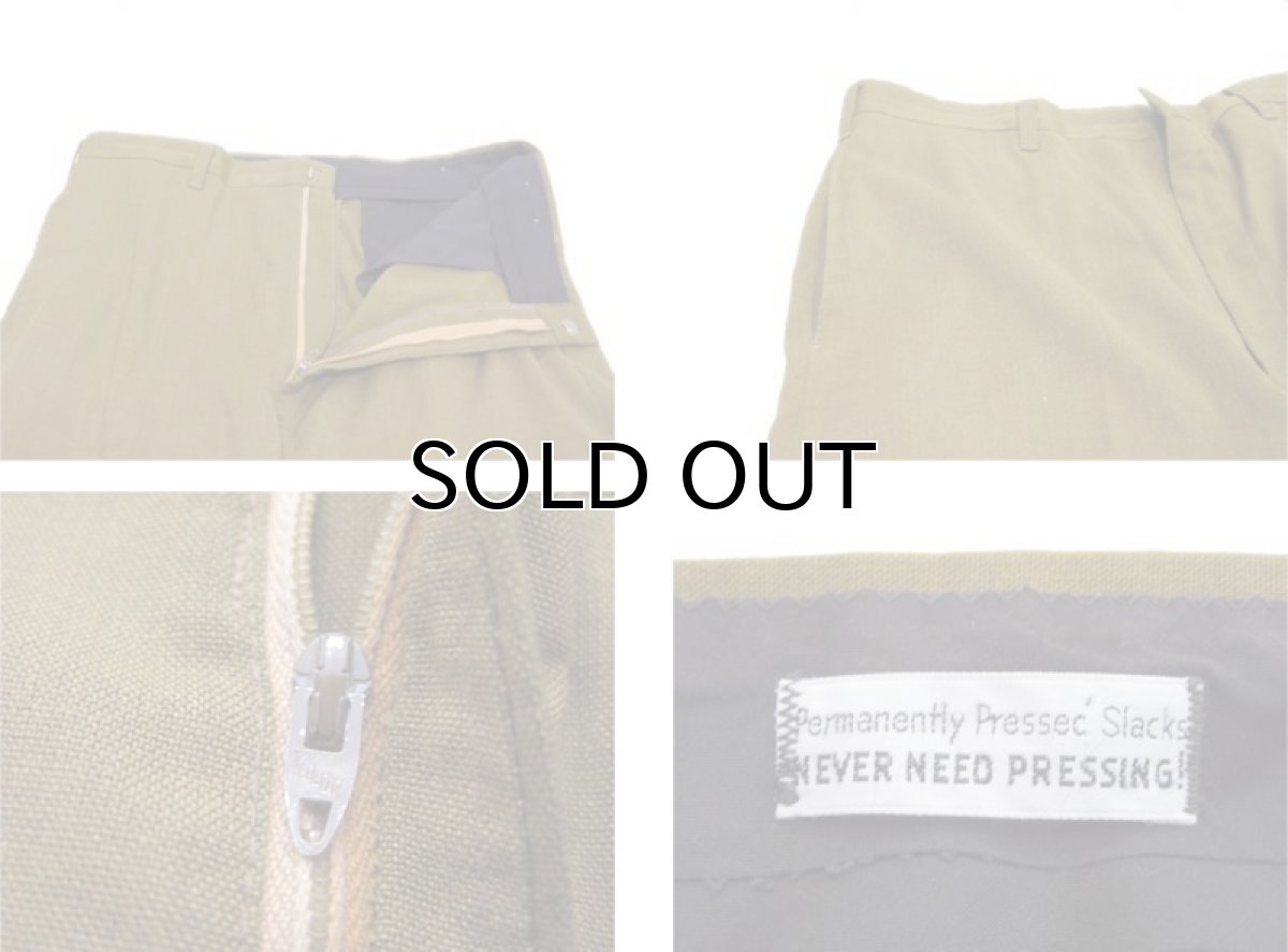 画像3: 1970's Non Tuck Tapered Trousers Mustard size 31.5 inch (表記なし) (3)