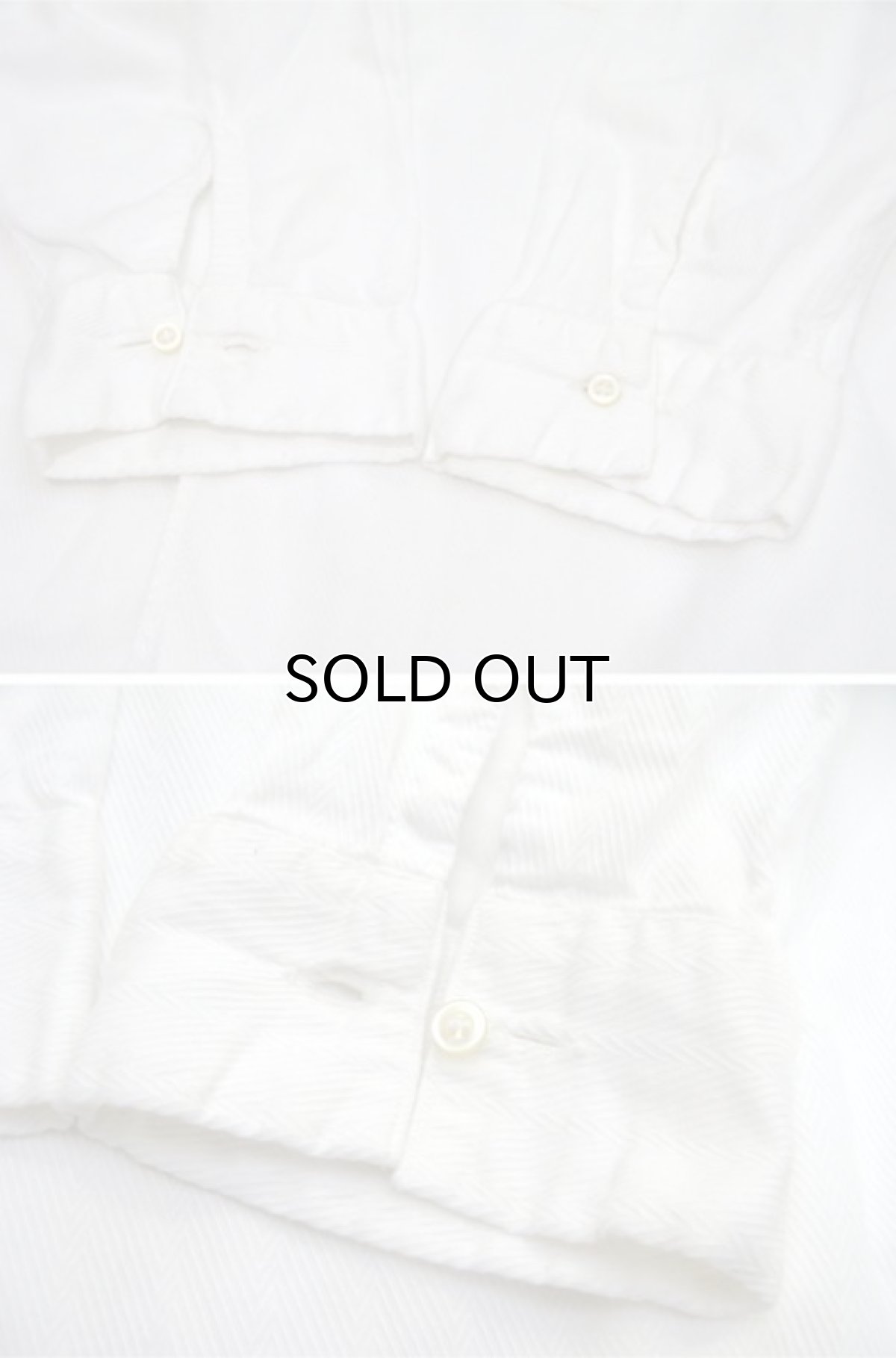 画像5: 1960's "Tedward's" L/S Cotton Tab Collar Shirts WHITE size M-L (表記 16) (5)
