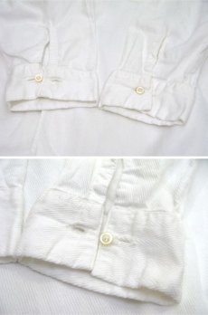 画像5: 1960's "Tedward's" L/S Cotton Tab Collar Shirts　WHITE　size M-L (表記 16) (5)