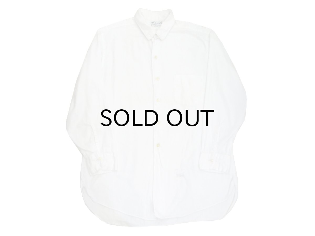 画像3: 1960's "Tedward's" L/S Cotton Tab Collar Shirts WHITE size M-L (表記 16) (3)