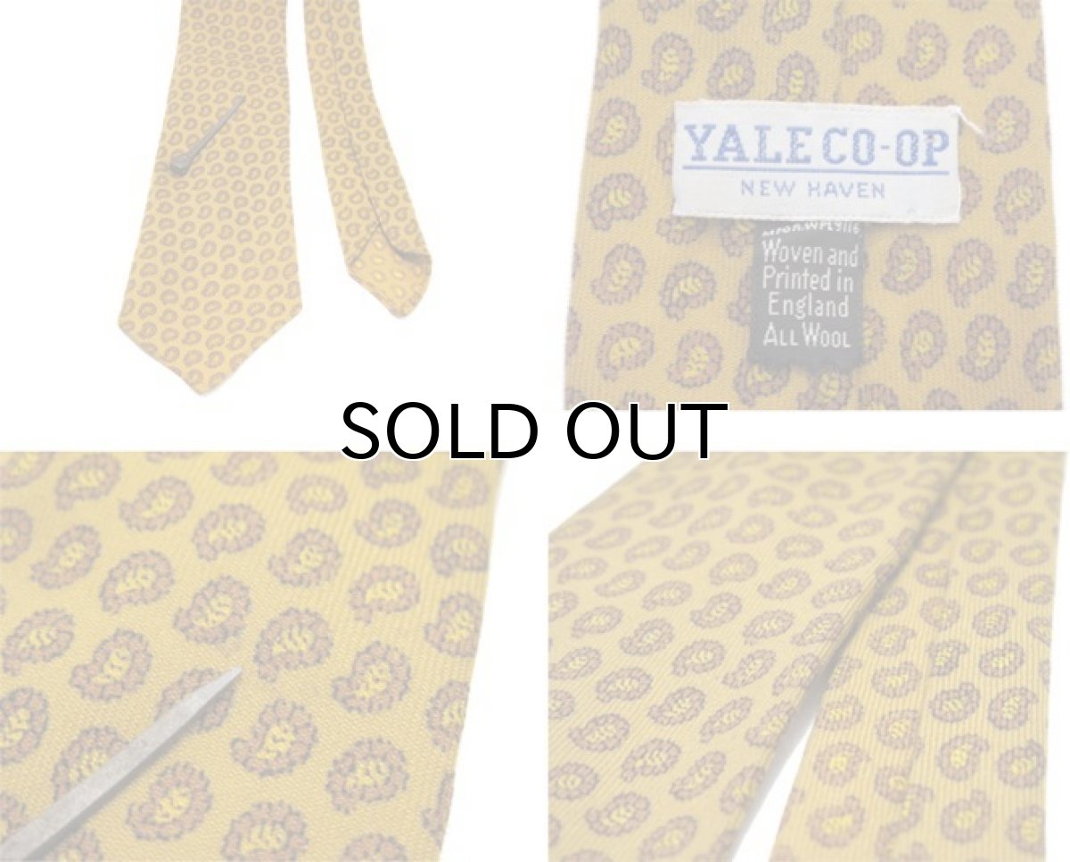 画像3: OLD "YALE CO-OP" Paisley Pattern Regular Tie color : Mustard (3)