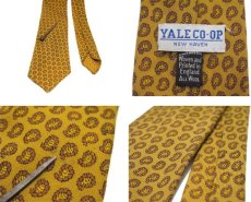 画像3: OLD "YALE CO-OP" Paisley Pattern Regular Tie　color : Mustard (3)