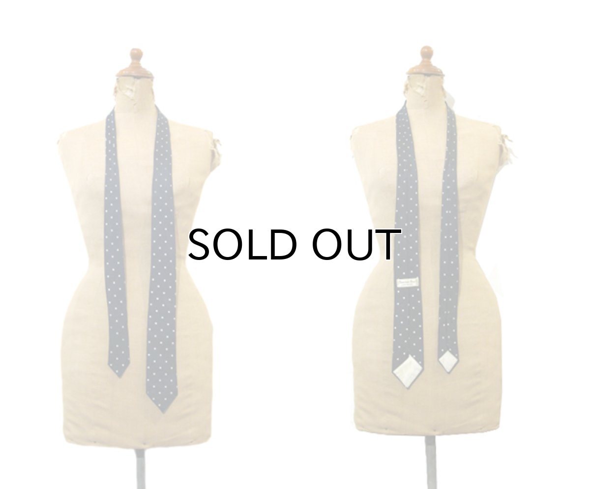 画像2: 1980's "Christian Dior" Pin Dot Narrow Tie color : Navy (2)