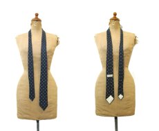 画像2: 1980's "Christian Dior" Pin Dot Narrow Tie　color : Navy (2)