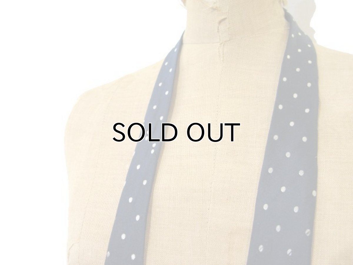 画像5: 1980's "Christian Dior" Pin Dot Narrow Tie color : Navy (5)