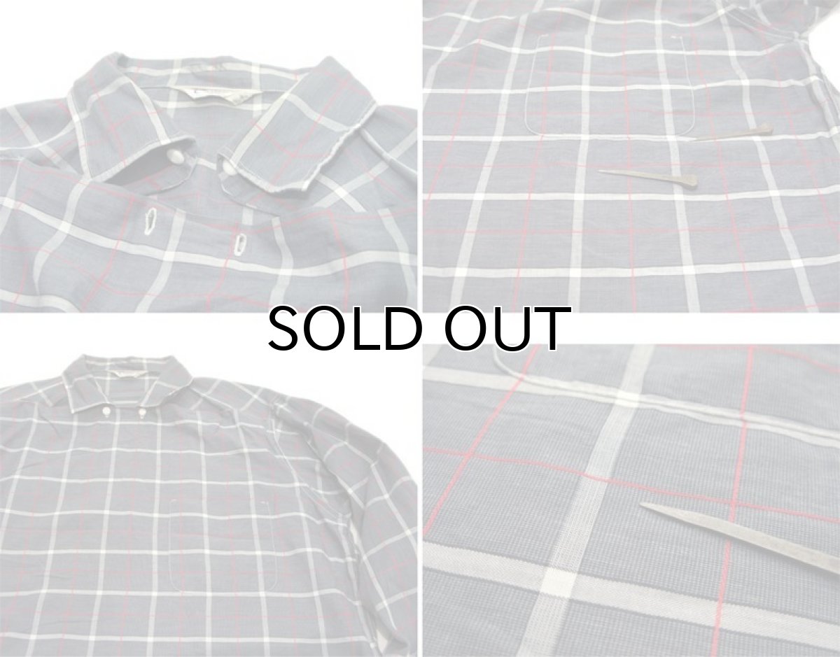 画像5: 1960's "the Cassino" Peter Pan Style Pullover Shirts Charcoal Grey size M - L (表記 16 - 16 1/2) (5)