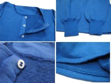 画像5: ~1960's Europe Cotton Pile Henley Neck Shirts　Dead Stock Over-Dye　Blue　size M (表記 7) (5)
