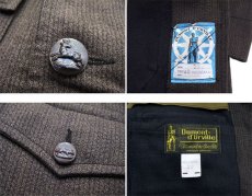 画像4: 1950's French "Dumont Durville" Cotton Pique Hunting Jacket　Dead Stock　BROWN　size M (表記 40) (4)