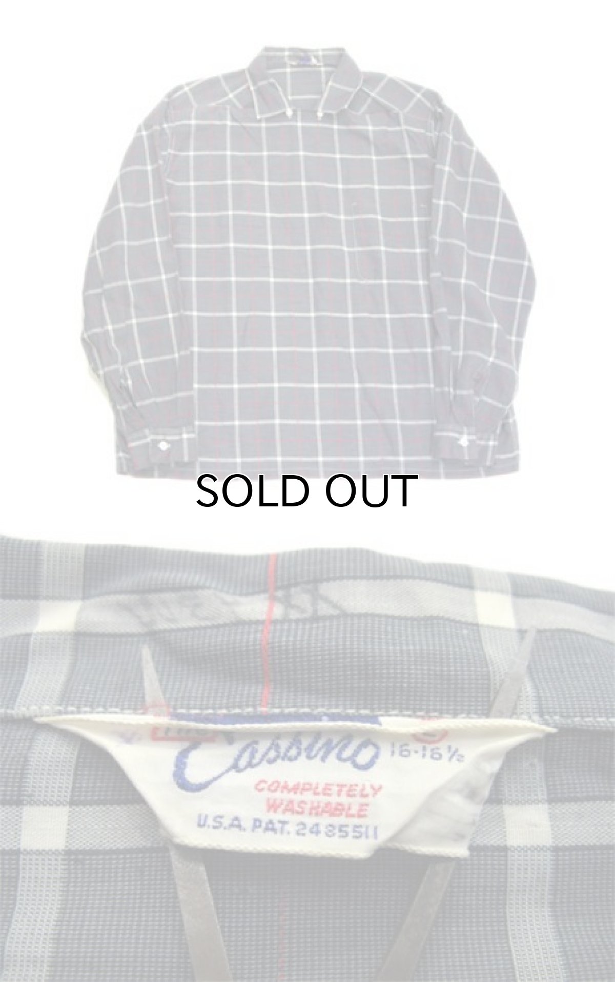 画像3: 1960's "the Cassino" Peter Pan Style Pullover Shirts Charcoal Grey size M - L (表記 16 - 16 1/2) (3)