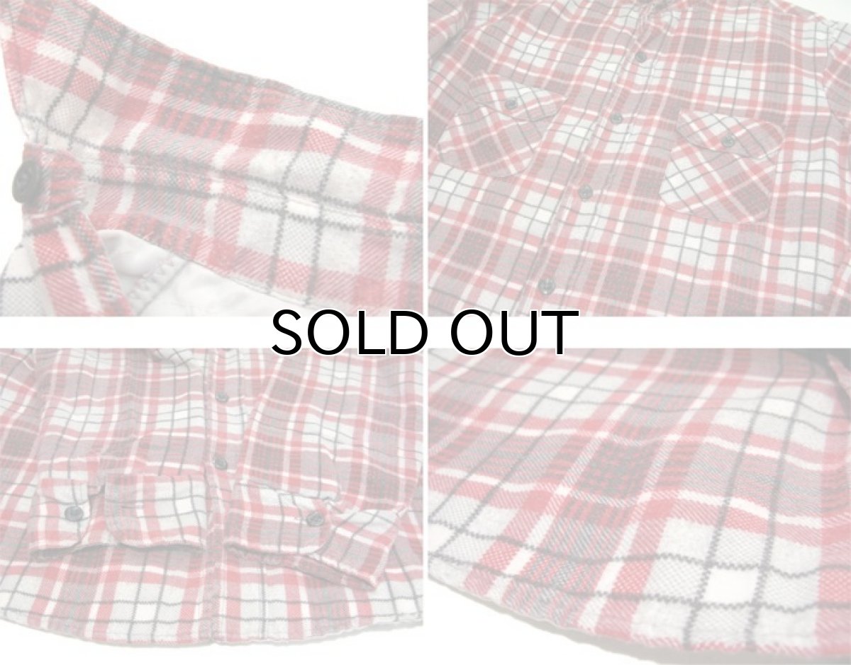 画像4: 1970's "Sears" Check Pattern Flannel Shirts with Quilting Liner　Red　size M-L (表記  M 15-15 1/2) (4)