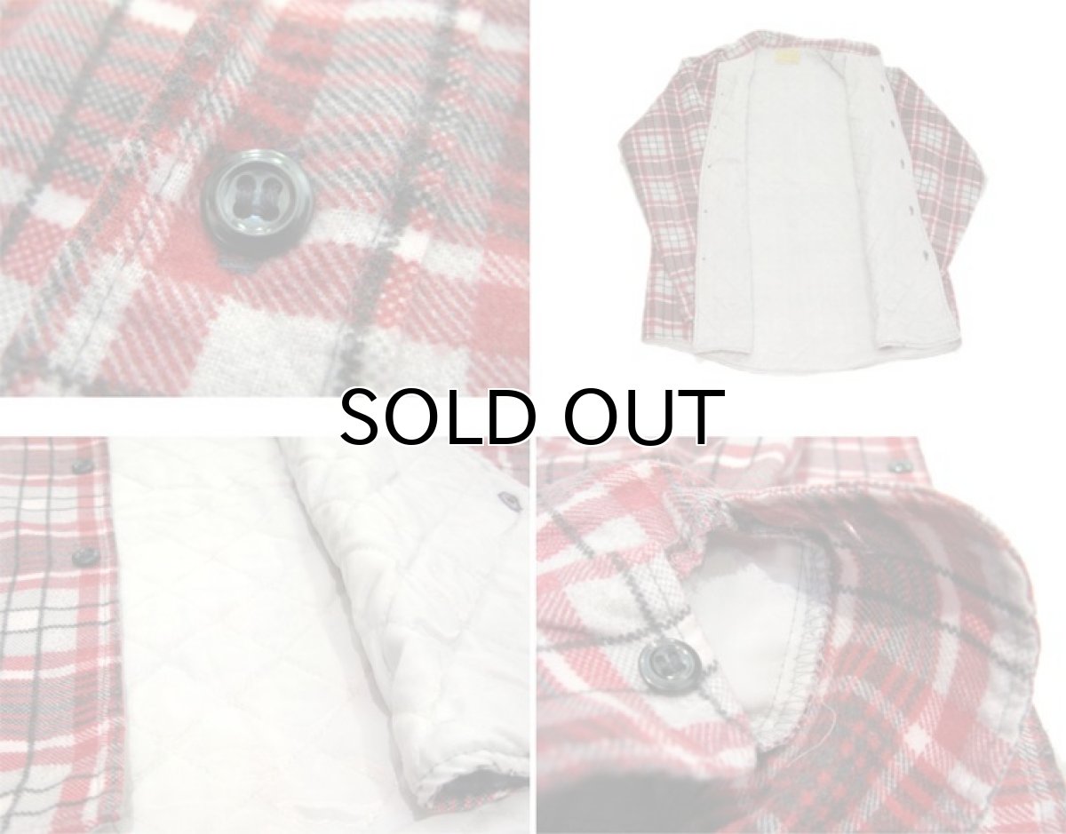 画像5: 1970's "Sears" Check Pattern Flannel Shirts with Quilting Liner　Red　size M-L (表記  M 15-15 1/2) (5)
