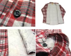 画像5: 1970's "Sears" Check Pattern Flannel Shirts with Quilting Liner　Red　size M-L (表記  M 15-15 1/2) (5)