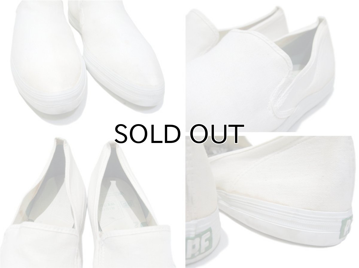 画像4: ~1980's P.F.Goodrich Canvas Slip-on -made in USA-　Off White　size 12 (30 cm) (4)