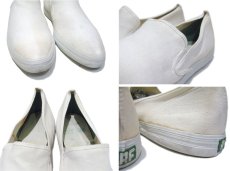 画像4: ~1980's P.F.Goodrich Canvas Slip-on -made in USA-　Off White　size 12 (30 cm) (4)