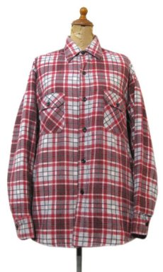 画像1: 1970's "Sears" Check Pattern Flannel Shirts with Quilting Liner　Red　size M-L (表記  M 15-15 1/2) (1)