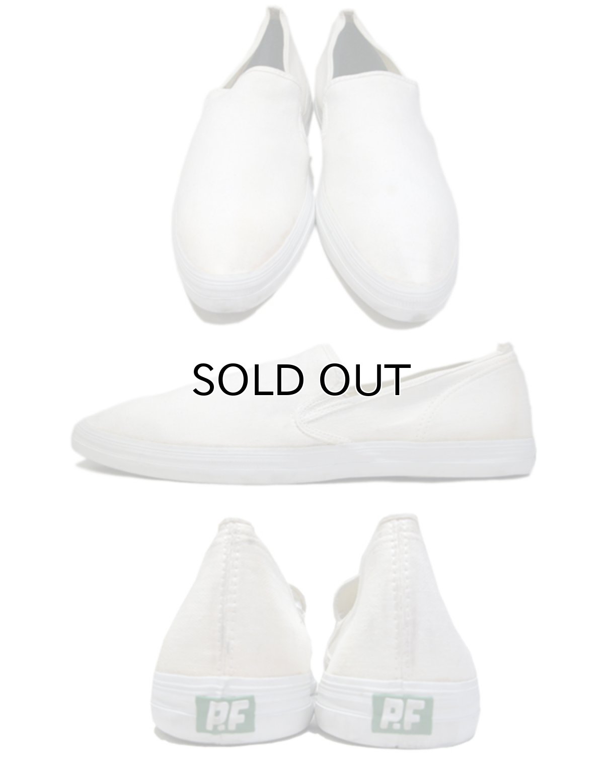 画像5: ~1980's P.F.Goodrich Canvas Slip-on -made in USA-　Off White　size 12 (30 cm) (5)