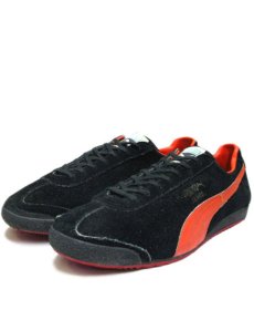 画像1: 1970-80's PUMA "TEMPO" Suede Sneaker -made in West Germany-　Black / Orange　UK11.5 (US 12.5 / 30.5 cm) (1)