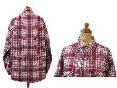 画像2: 1970's "Sears" Check Pattern Flannel Shirts with Quilting Liner　Red　size M-L (表記  M 15-15 1/2) (2)