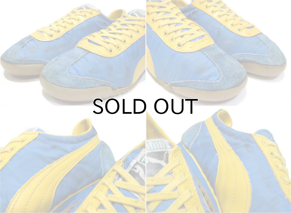 画像5: 1970's~ PUMA "TAHARA" Nylon Sneaker -made in TAIWAN- Blue / Yellow 表記不明 (25.5cm ~ 26cm) (5)