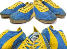 画像5: 1970's~ PUMA "TAHARA" Nylon Sneaker -made in TAIWAN-　Blue / Yellow　表記不明 (25.5cm ~ 26cm) (5)