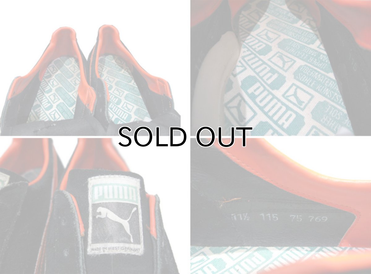 画像4: 1970-80's PUMA "TEMPO" Suede Sneaker -made in West Germany- Black / Orange UK11.5 (US 12.5 / 30.5 cm) (4)