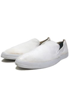 画像1: ~1980's P.F.Goodrich Canvas Slip-on -made in USA-　Off White　size 12 (30 cm) (1)