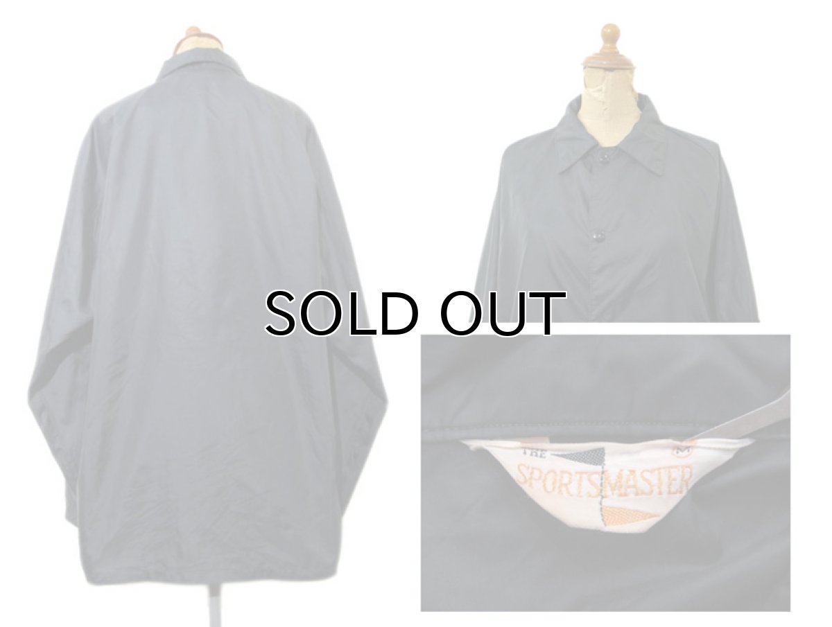 画像2: 1970's "SPORTS MASTER" Nylon Coach Jacket　Black　size L (表記 M) (2)