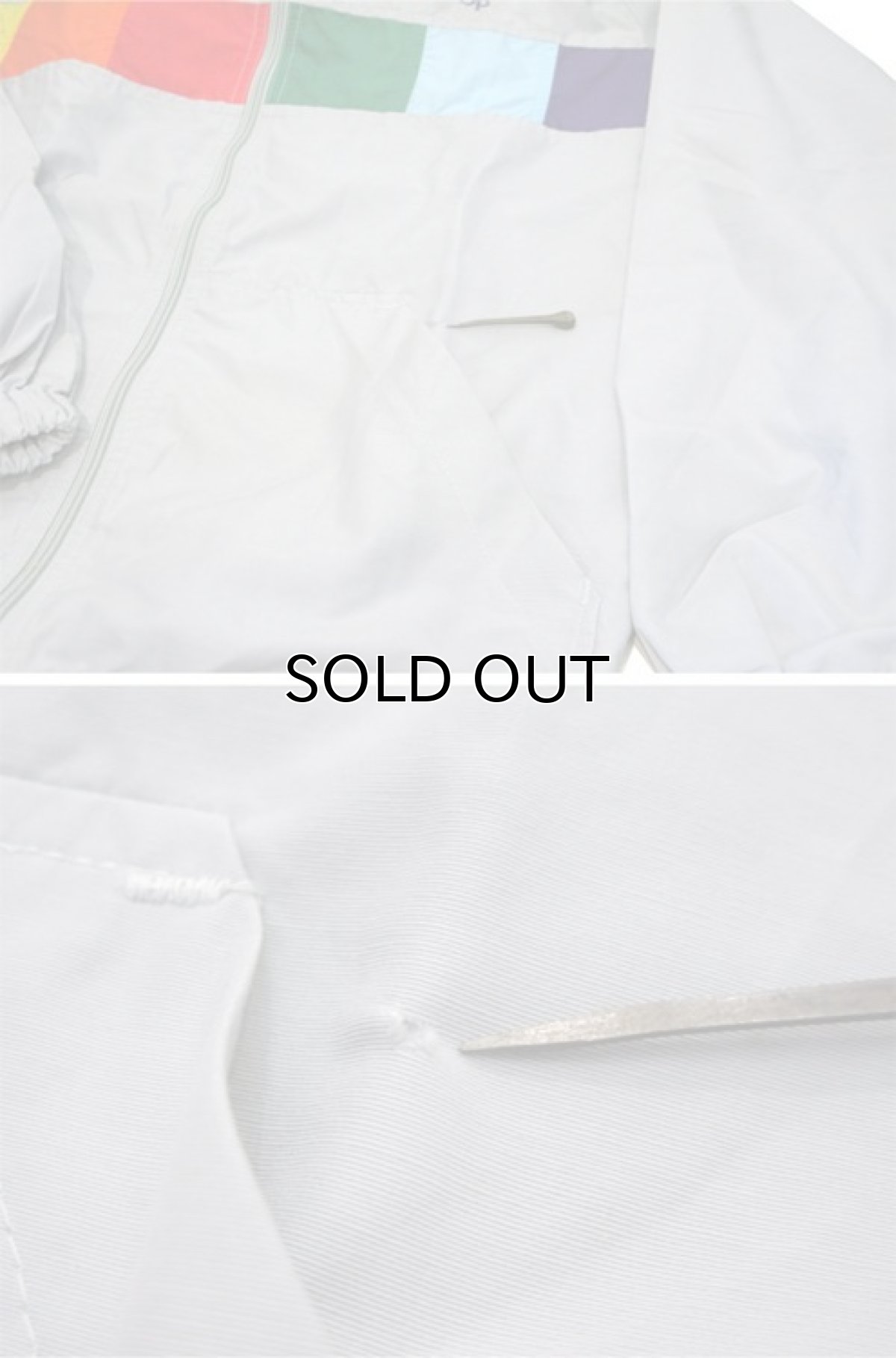 画像7: 1980's "OP Ocean Pacific" Zip Up Cotton / Nylon Parka　GREY　size M - L (表記 L) (7)