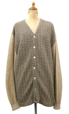 画像1: 1960's~ "TOWNE and KING" Alpaca Knit Cardigan　Brown / Beige　size L (表記 44) (1)