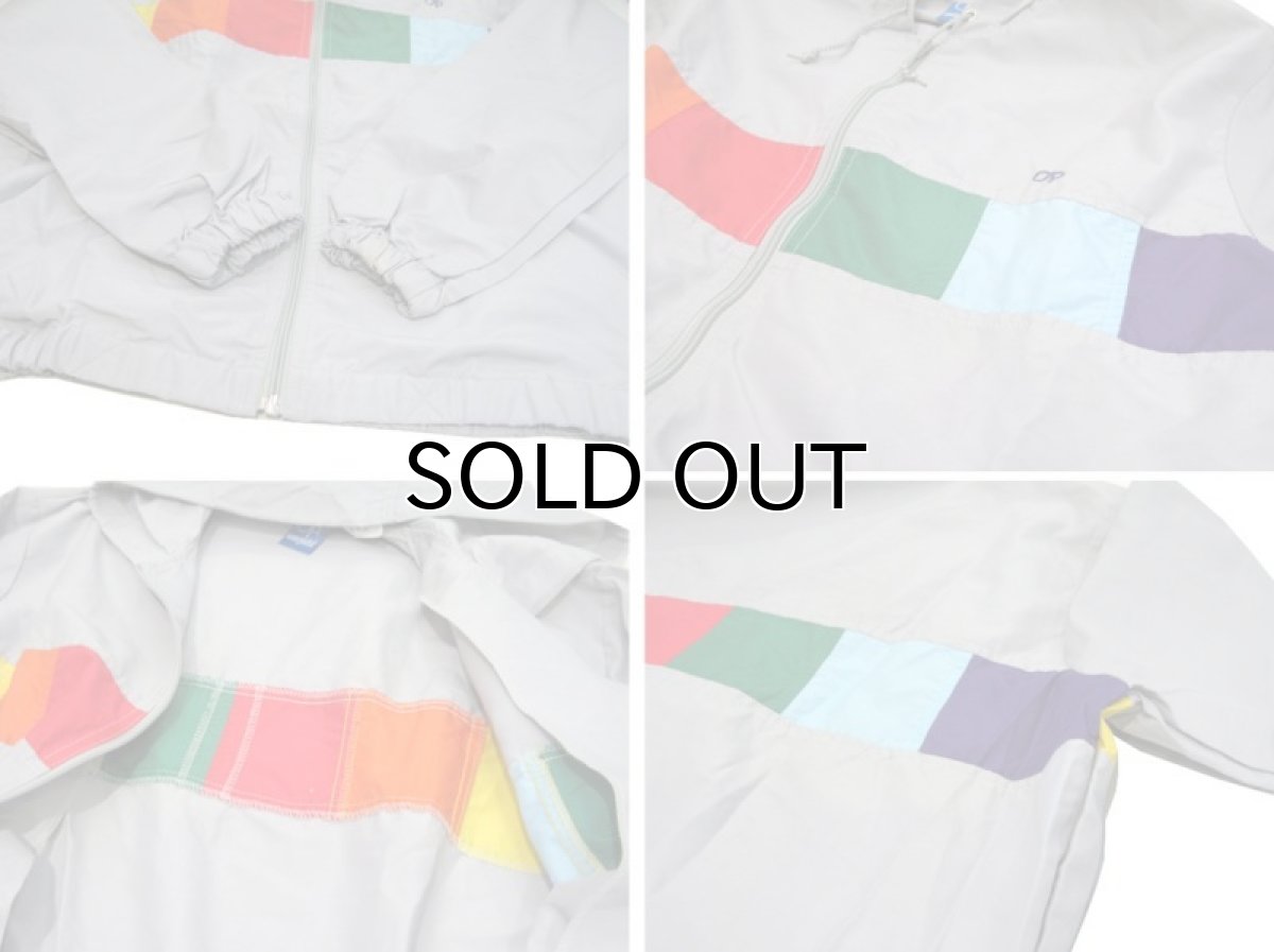 画像5: 1980's "OP Ocean Pacific" Zip Up Cotton / Nylon Parka　GREY　size M - L (表記 L) (5)