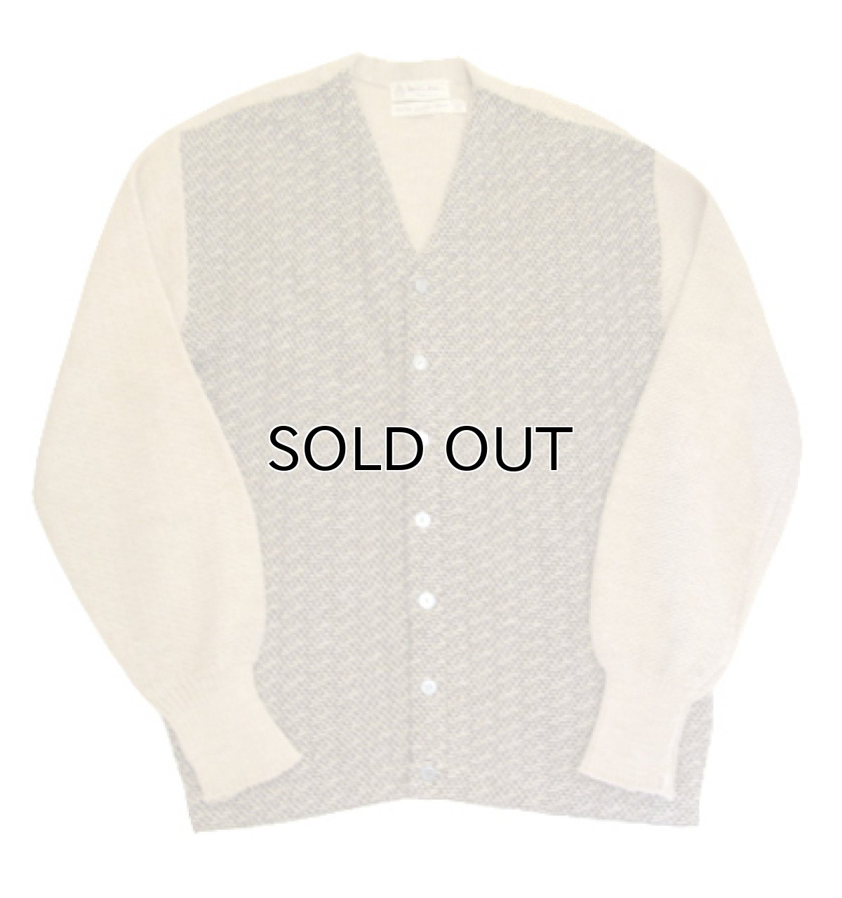 画像4: 1960's~ "TOWNE and KING" Alpaca Knit Cardigan Brown / Beige size L (表記 44) (4)