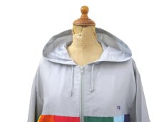 画像3: 1980's "OP Ocean Pacific" Zip Up Cotton / Nylon Parka　GREY　size M - L (表記 L) (3)