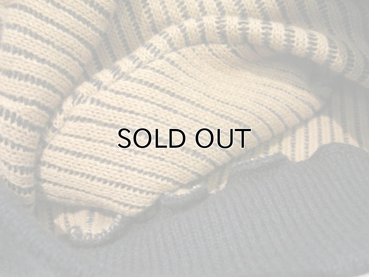 画像7: 1980's "GABRIELLE" Design Acrylic Knit Black / Mustard size M (表記 S) (7)