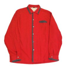 画像4: 1950's "Sportsman by CAL-MADE" Two-tone Wool Shirts　Red / C.Grey　size L (表記 L) (4)