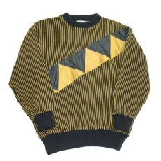 画像5: 1980's "GABRIELLE" Design Acrylic Knit　Black / Mustard　size M (表記 S) (5)