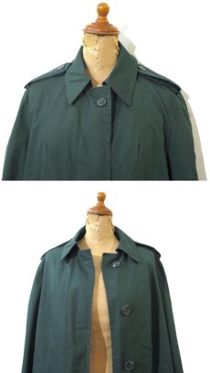 画像3: 1980's U.S. Military Single Trench Coat 　GREEN　size S  (表記 14) (3)