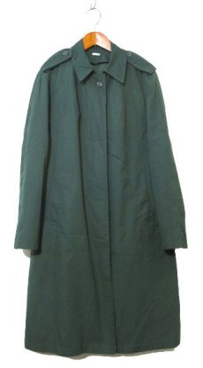 画像1: 1980's U.S. Military Single Trench Coat 　GREEN　size S  (表記 14) (1)