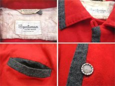 画像5: 1950's "Sportsman by CAL-MADE" Two-tone Wool Shirts　Red / C.Grey　size L (表記 L) (5)