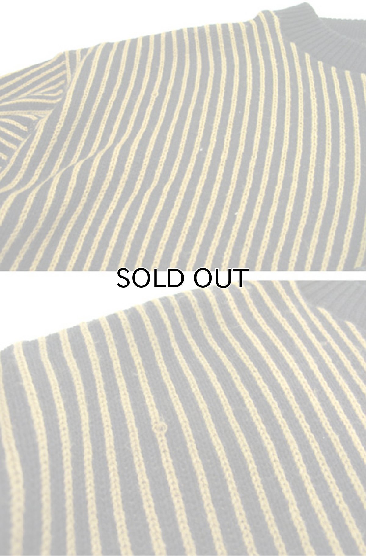 画像6: 1980's "GABRIELLE" Design Acrylic Knit Black / Mustard size M (表記 S) (6)