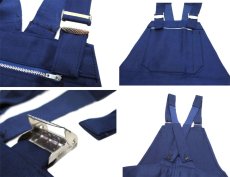 画像4: 1950-60's French "Le SANS PAREIL" Moleskin Worker Overall　Dead Stock 　BLUE　size S - M (表記 42) (4)