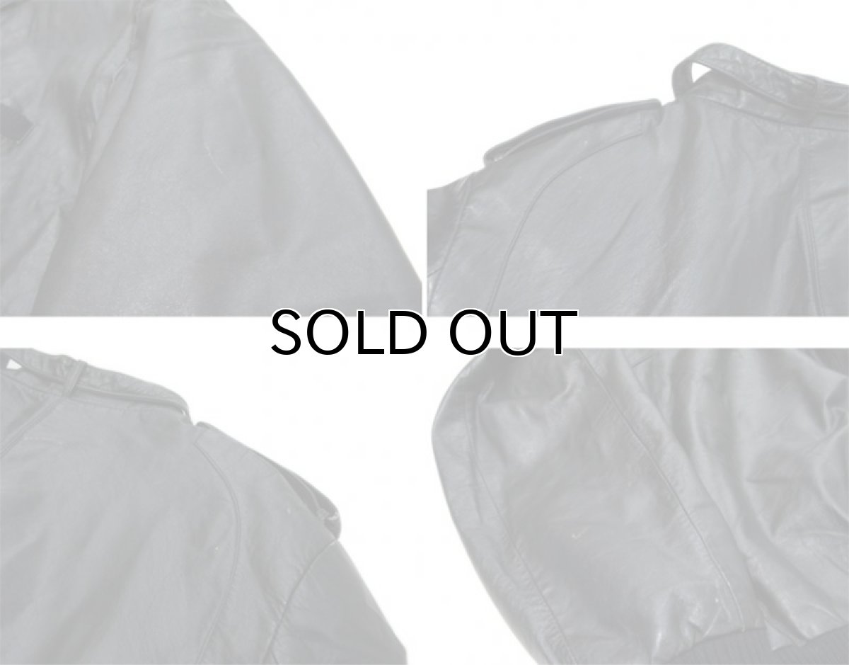 画像5: 1980's "MEMBERS ONLY" Single Leather Jacket　BLACK　size L - XL (表記 44) (5)