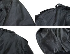 画像5: 1980's "MEMBERS ONLY" Single Leather Jacket　BLACK　size L - XL (表記 44) (5)