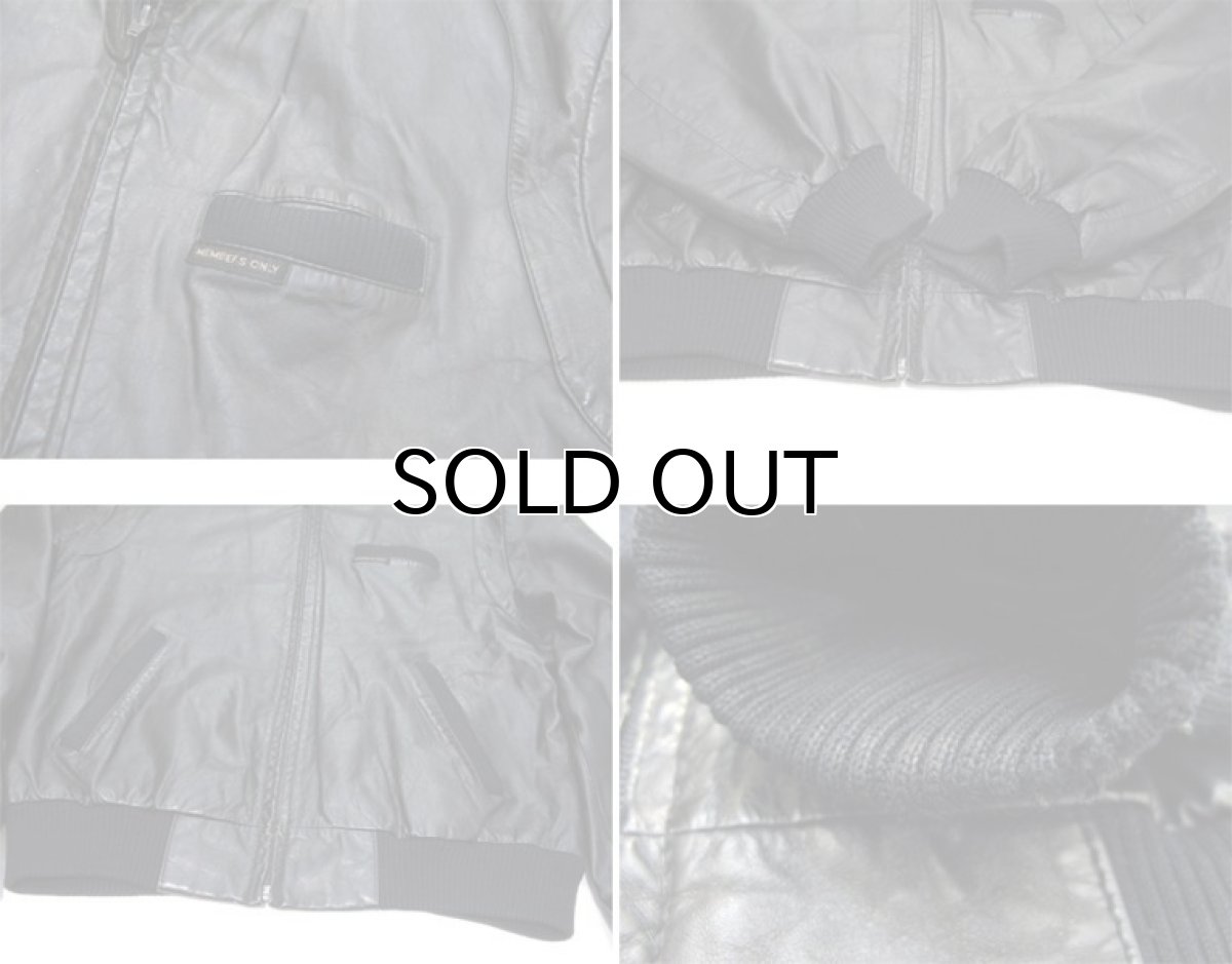 画像4: 1980's "MEMBERS ONLY" Single Leather Jacket　BLACK　size L - XL (表記 44) (4)