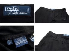 画像3: "POLO by Ralph Lauren"  Linen Trosers　BLACK　size w 32 inch (3)