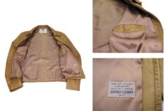 画像6: 1960-70 "H&H Leather" Single Leather Jacket　BEIGE　size M - L (表記 40)  (6)